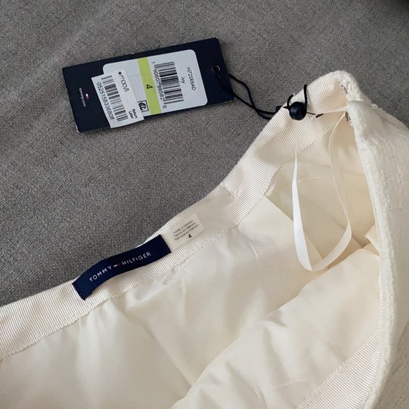TOMMY HILFIGER Ivory Knee Length Pleated Skirt - Picture 4 of 4